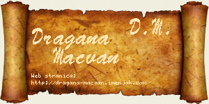 Dragana Mačvan vizit kartica